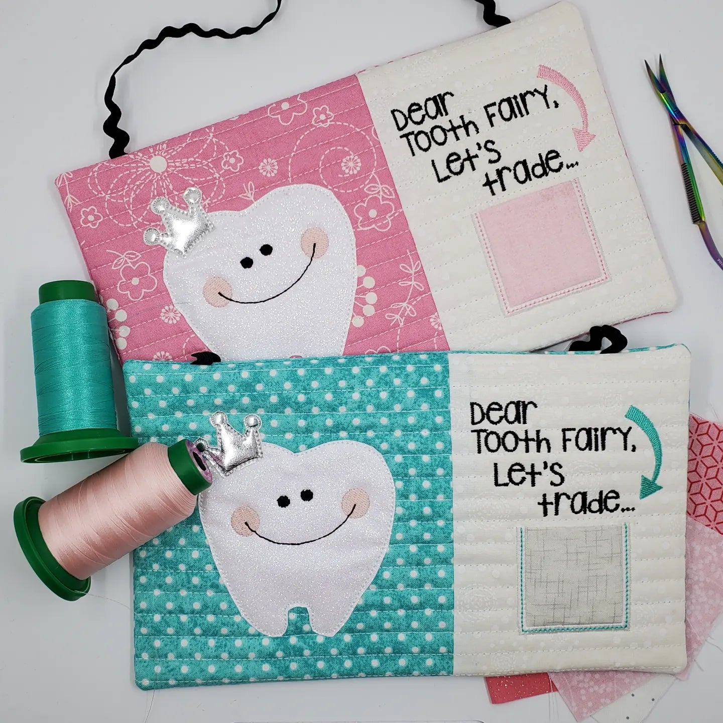 Embroidered Tooth Fairy Door Hanger